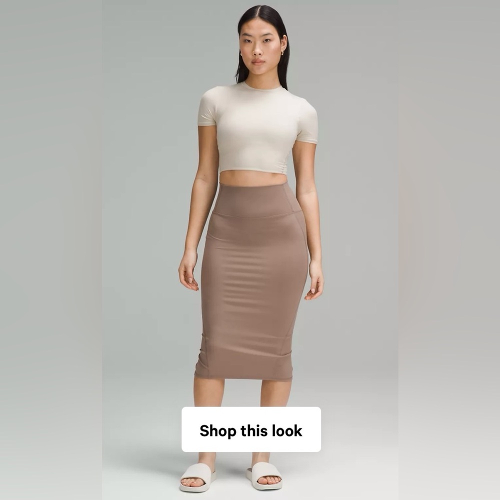 Brand New Lululemon Nulu Slim-Fit High-Rise Skirt (Taupe / Size 6) NWT